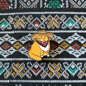 📍2/20$ Cowboy Cat Enamel Pin NWOT